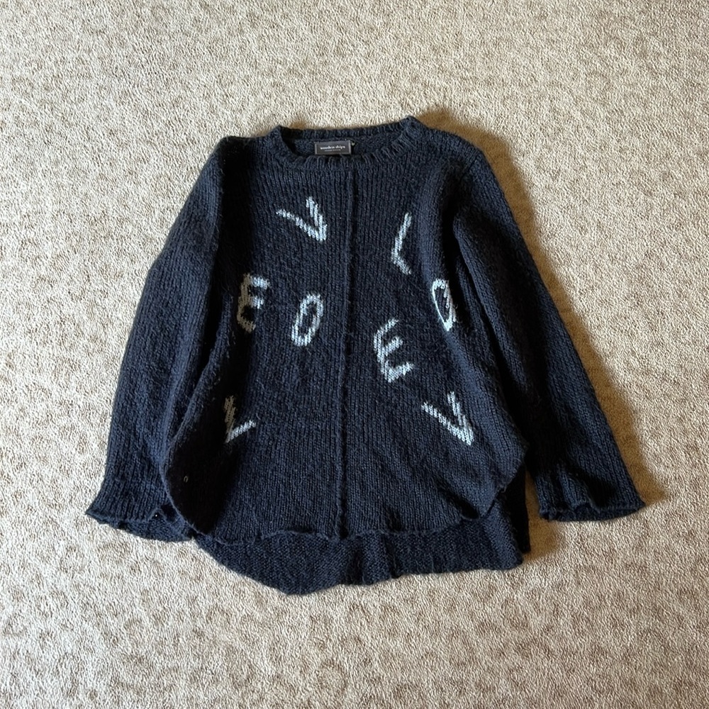 Wooden Ships Black and White Crew Neck Sweater
